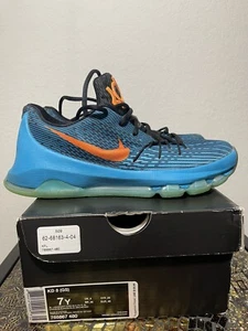 Scarpe da basket giovanili Nike KD 8 GS OKC Blue Lagoon 768867-480 taglia 7 Kevin Durant - Foto 1 di 7