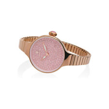 Womens Wristwatch HOOPS NOUVEAU CHERIE 2601L-RG02 Elastic Steel Gold Rose