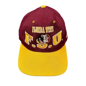 Cappello Berretto Snapback Vintage anni 80 FSU Florida State Seminoles Ricamato Spellout - Foto 1 di 5