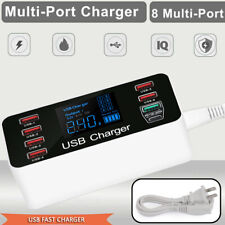 8 Multi-port USB Adapter Desktop Wall Charger Smart Quick Charging Station UA