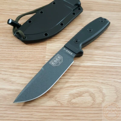 ESEE Model 4 Fixed Knife 4.5" 1095HC Steel Full Tang Blade Black Micarta Handle - Image 1 of 4
