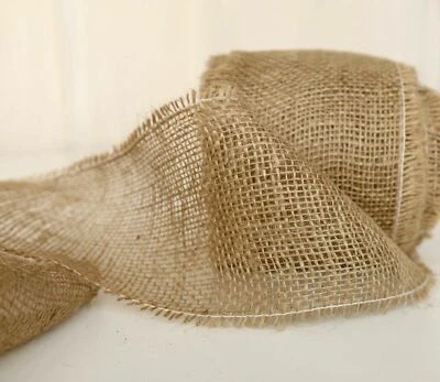 Vintage Hochzeit Deko Juteband Tischläufer Tischband 10cm br Meterware Rustikal - Bild 1 von 3