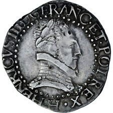[#1155958] Mint, France, Henry III, 1/2 Flat Neck Franc, 1588, La Rochelle,