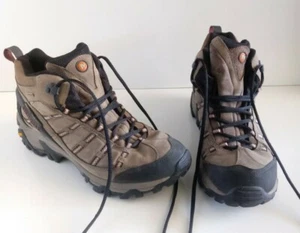 Merrell Outland Mid Waterproof Brown Hiking Boot Vibram J86913 Mens Size 11 EUC - Picture 1 of 11