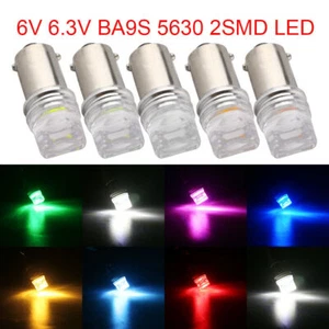 10/100Pcs 6V 6.3V DC T11 BA9S T4W 3886X 363 H6W 2SMD 5630 LED Pinball Light Bulb - Picture 1 of 19