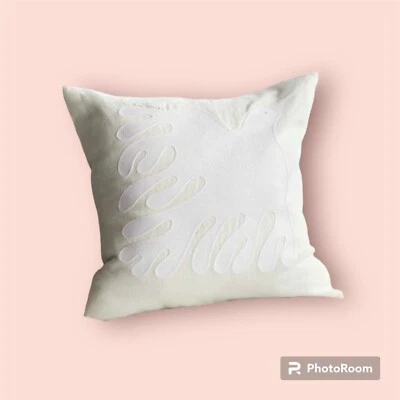 Soaring Dove 23"x23" Embroidered Linen Throw Pillow Cover by Lucia Eames - Image 1 of 4