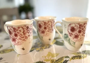 Lenox SCHMETTERLINGSWIESE 3er Set HYDRANDEA TASSEN 12 UNZEN - Bild 1 von 4