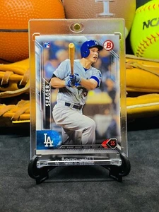 Corey Seager RC•Bowman Rookie•Dodgers Blue•MVP•Pop•Rare•Raw•Qty•#1•Baseball Card - Picture 1 of 1