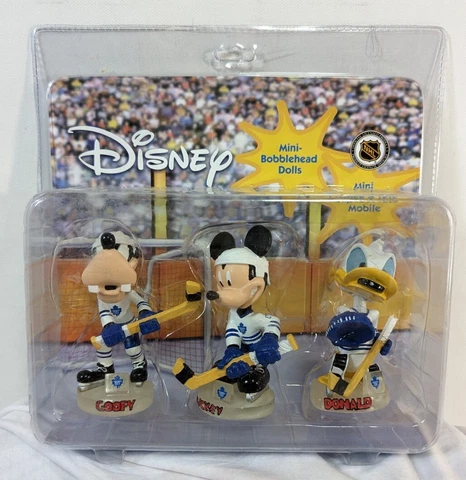 Toronto Maple Leafs Mini-Bobblehead Disney Dolls Mickey Mouse Goofy Donald NHL Cover