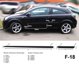 Seitenschutzleisten schwarz für Opel Astra H GTC Coupé & TwinTop Bauj. 2005-2011 - Bild 1 von 4
