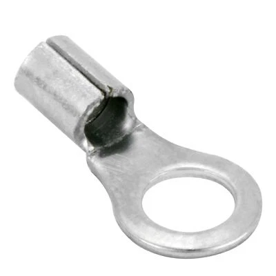 100 Ring Terminal Connector Non-Insulated Uninsulated 22-18 GA AWG Gauge #8 Stud - Image 1 of 4