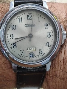 Vintage Soviet Slava Classic USSR 1980 WRIST WATCH MEN’S Working hand wind - Picture 1 of 10