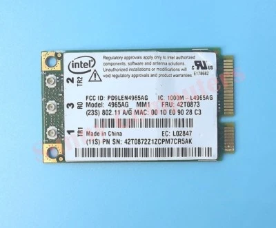 IBM Original R61E R61I X61 T61 T61P Wireless Network Card 4965AG Mini PCI-E AU - Image 1 of 2