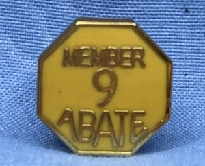 ABATE 9 YEAR MEMBER PIN with rubber clip - Picture 1 of 4