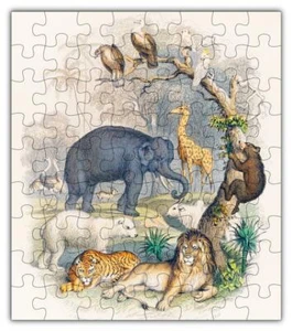Zoo Animal Wood Puzzle 72 Pieces Perfect Gift Animal Lovers Made In USA - Picture 1 of 1