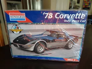 1978 CHEVROLET CORVETTE INDY PACE AUTO 1/24 MONOGRAMMA 1996 KIT SCATOLA APERTA - Foto 1 di 11