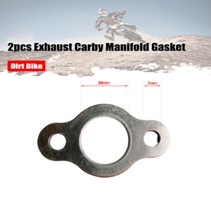 Junta de colector de escape Carby 2 piezas para moto motorizada Dirt Pit 48cc 66cc 80cc - Imagen 1 de 3