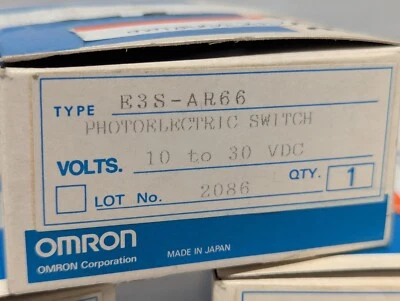 Omron E3S-AR66 E3S-A Series Vertical Photoelectric Sensor, 10/30 VDC - Image 1 of 4