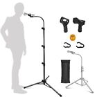 Mic Stand Boom Microphone Tripod Gooseneck Height Adjustable 24 to 67 2 Clips