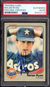 Tarjeta autógrafa firmada por Nolan Ryan Astros 1983 Fleer #463 PSA/ADN auténtica - Imagen 1 de 2