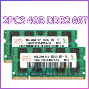 8 GB 2x 4 GB 2 GB 1 GB DDR2 PC2-5300S 667 MHz 200 pines SODIMM RAM para Hynix DE - Imagen 1 de 10
