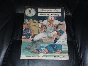 1959 WYOMING AT DENVER COLLEGE FOOTBALL PROGRAM  - Picture 1 of 1