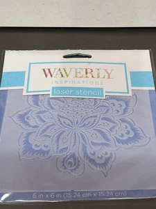 NEW 2Waverly Inspirations Laser Stencil 6 x 6 REUSEABLE, Floral Ornate - Picture 1 of 5