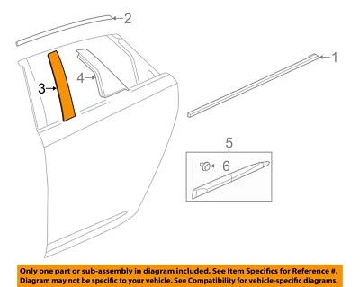 GM OEM 14-20 Impala Puerta Trasera Exterior Tapicería-Aplique 233377436 Foto 1 de 2