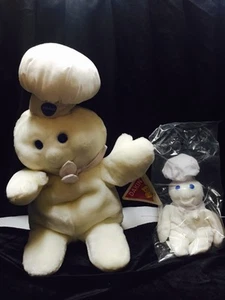 PILLSBURY DOUGH BOY Toy DOLL DAKIN PLUSH Hand PUPPET 1987 rare w/tag + THE BABY - Picture 1 of 8