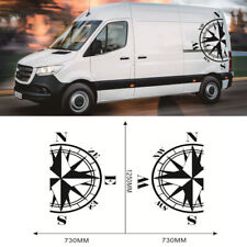 2x Black Compass Totem Car Stickers Decals 73x125cm Universal For SUV Truck RV