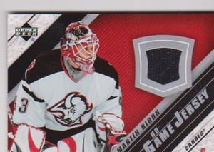 2005-06 Upper Deck UD Game Jersey Series 2 Martin Biron #J2-BI BUFFALO SABRES