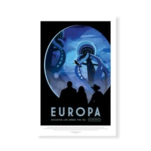 Impression sur Toile Papier Affiche Ou Peinture Jpl Europa-Discover Life Under - Imagen 1 de 2