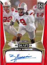 2023 Leaf Draft RED Football Trading Cards Autographs Pick From List I-Z