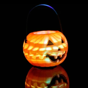 Pumpkin Lanternindoor round Lightened Pumpkin, - Picture 1 of 2