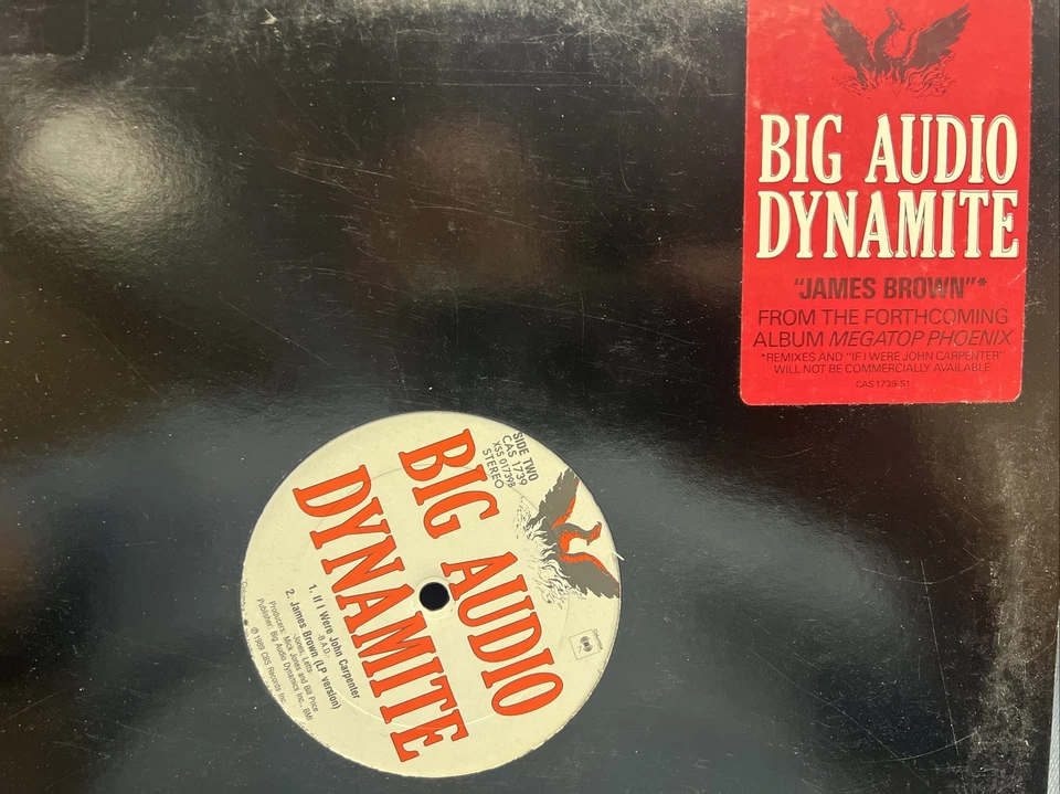 BIG AUDIO DYNAMITE JAMES BROWN 12" 1989 CBS CAS 1739 DJ PROMO - Image 1 of 2