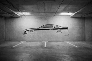 Silhoutte of an S197 Mustang Garage Wall Decals - Picture 1 of 1