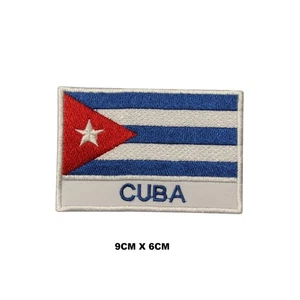 Cuba Country Flag Iron/Sew On Patch Badge Embroidered Applique For Clothes - Picture 1 of 3