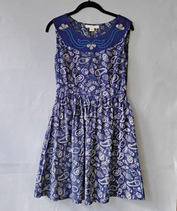 Vestido Mata Traders Fit Acampanado Talla M Boho Comercio Justo Azul Sostenible Solero - Imagen 1 de 6