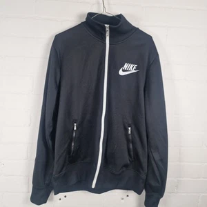 Nike Sportswear Herren HBR Trainingsjacke schwarz durchgehender Reißverschluss Taschen Größe Large UK - Bild 1 von 8