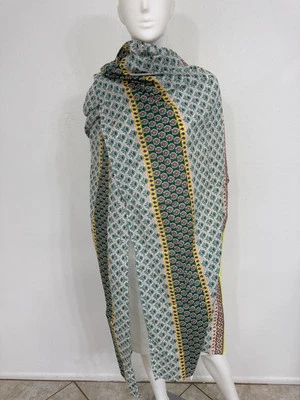 La Perla Oceano Shawl Scarf Cotton Multicolored Geometric Italy 40” x 80” NWOT - Image 1 of 4