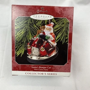 Hallmark Keepsake Ornament Santa's Bumper Car Here Comes Santa 1998 - Picture 1 of 8