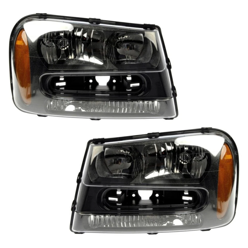For Chevy Trailblazer 02-09 Driver & Passenger Side Replacement Headlight Set - Image 1 of 1