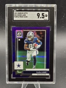 2022 Donruss Optic CeeDee Lamb Purple Prizm #54 SGC 9.5 MT /50 | Cowboys WR SSP - Picture 1 of 2