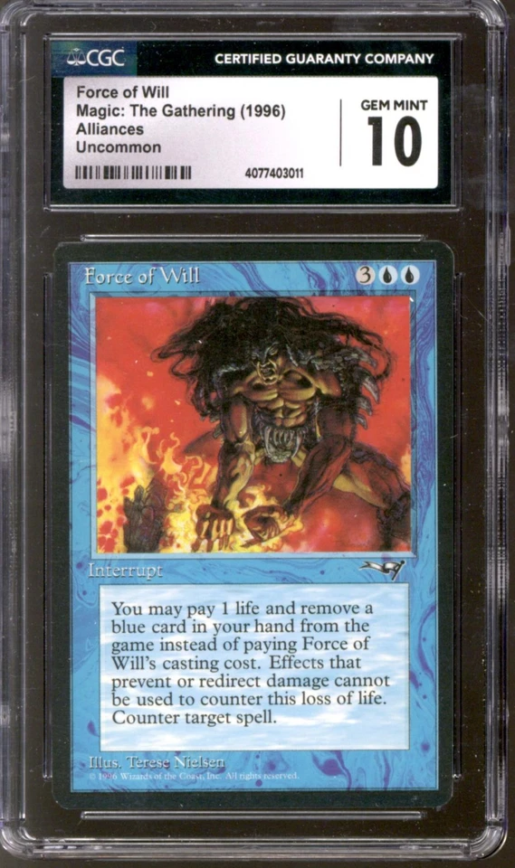 Magic MTG Alliances Force of Will CGC 10 GEM MINT *011 - Image 1 of 2