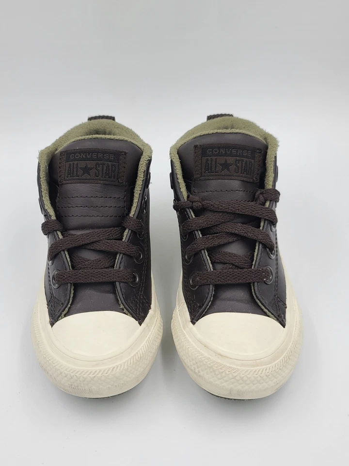 Converse Boys CTAS Street veludo marrom e verde - Imagem 1 de 4