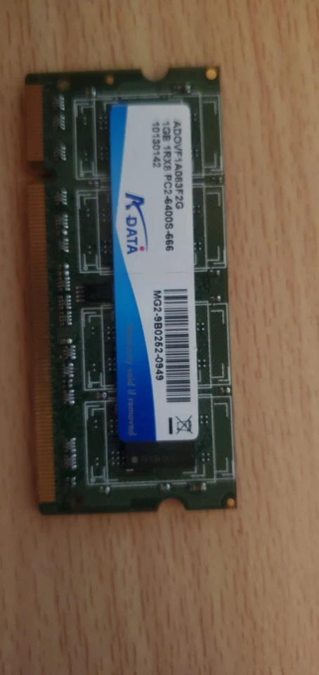1GB PC2-6400 DDR2-800MHz non-ECC Unbuffered CL6 200-Pin SoDimm Memory - Image 1 of 1