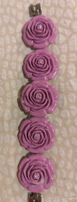 Reloj Oculto Pulsera Rosa Betsey Johnson Raro Foto 1 de 4