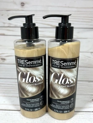 Lot of 2 Tresemme Gloss Color Depositing Conditioner - Light Blonde 7.7 fl oz ea - Image 1 of 3