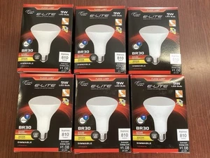 NEW 6PK Euri Lighting Light Bulb 9W (65W Equiv.)LED BR30 Flood Soft White B116 - Picture 1 of 3