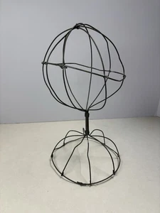 Vtg Twisted Wire Metal Hat Wig Stand 12” - Picture 1 of 3